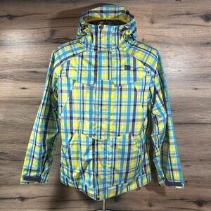 DC Women's Exotex 5K Series Plaid Snowboard /Skiing Fuse Jacket w/ Hood Size M